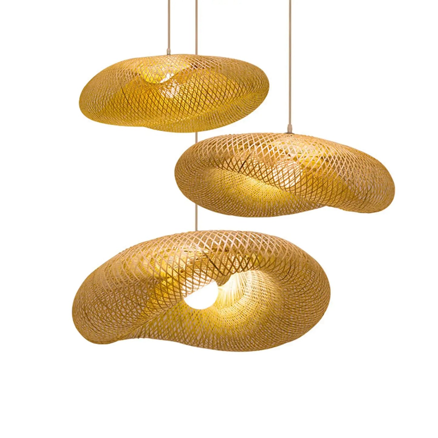 Ecolantern - vintage bamboo led pendelleuchte