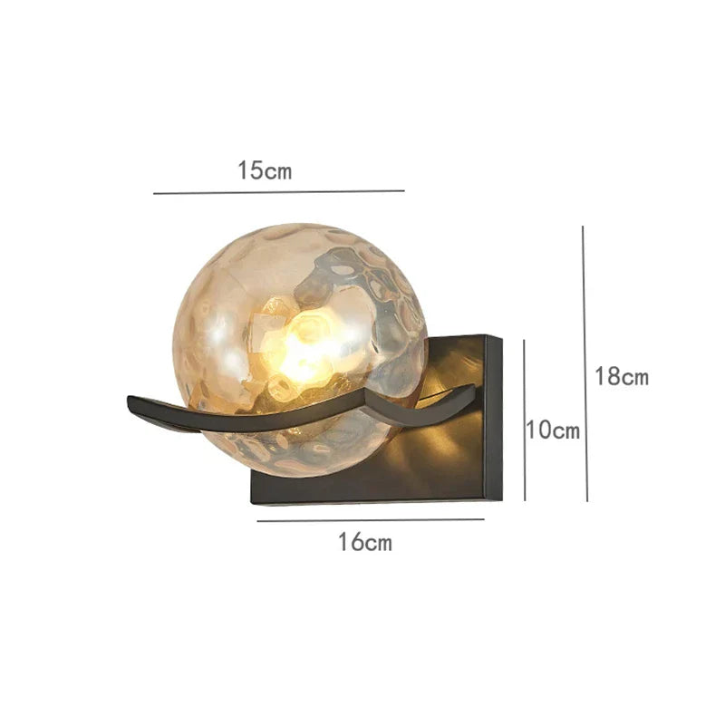 Moderne led-wandleuchte glas