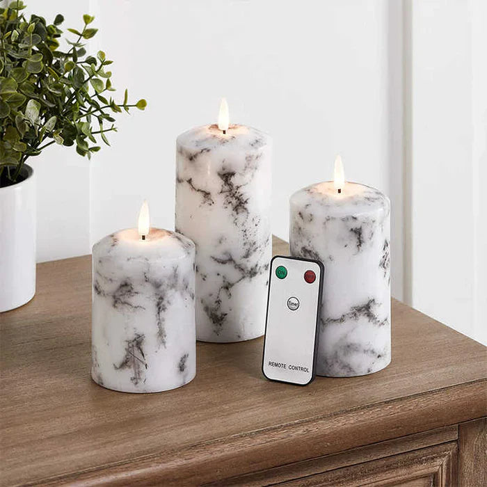 Candlylight | 3er set led marble kerzenlichter