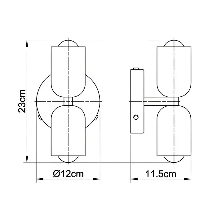 AcrylicCapsule wandleuchte - wandleuchte mit zwei köpfen - wandlampen für innenräume