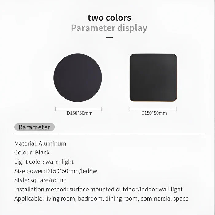 Aquaglow - elegante wasserdichte led-wandleuchte aus aluminium