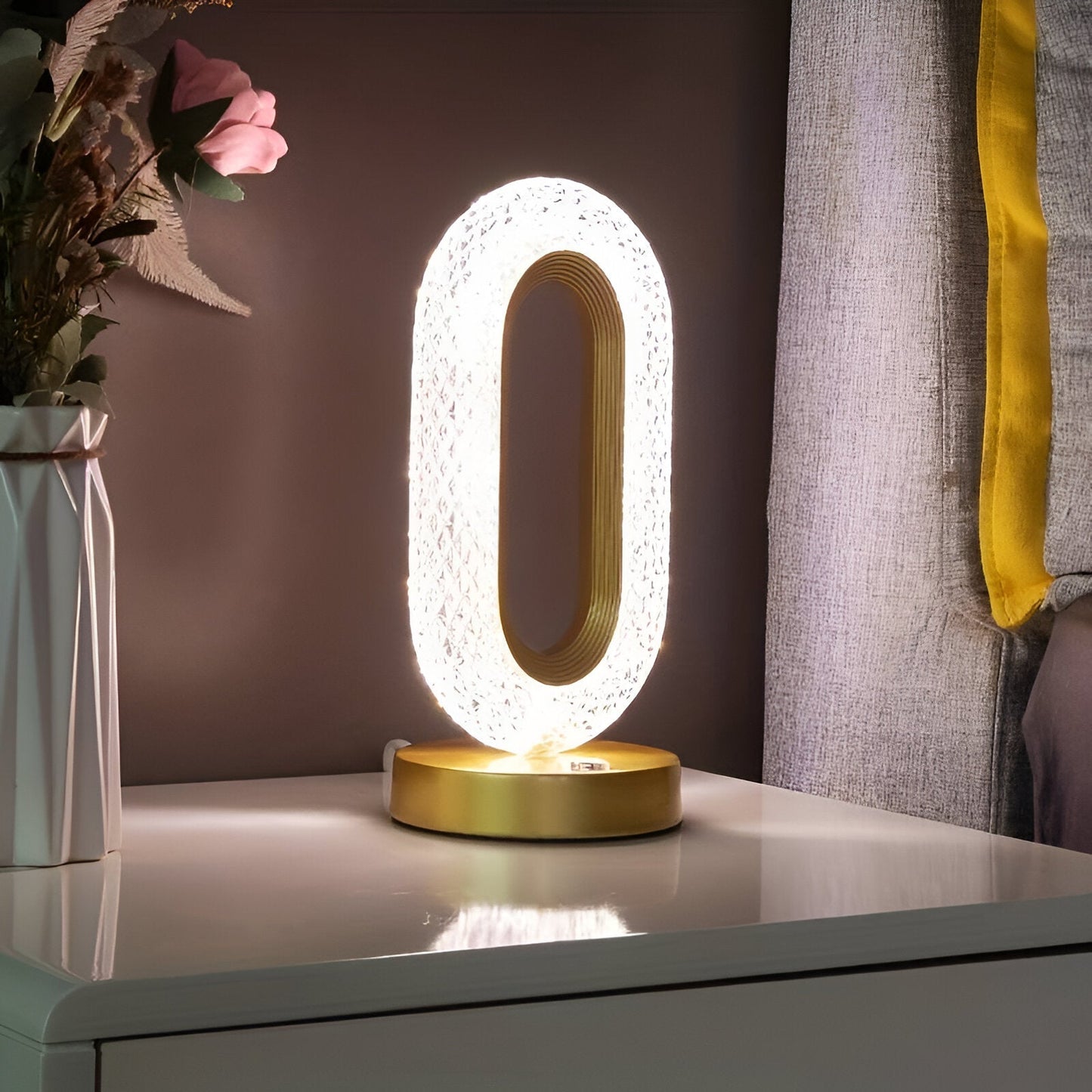 Kristall-tischlampe - luxuriöse kristall-tischlampe - ovale LED-tischlampe