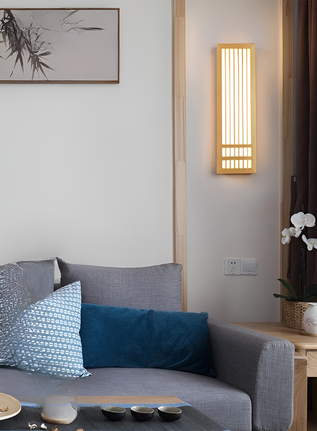 Doaglow japanische wandlampe aus holz – moderne japanische beleuchtung aus holz und acryl