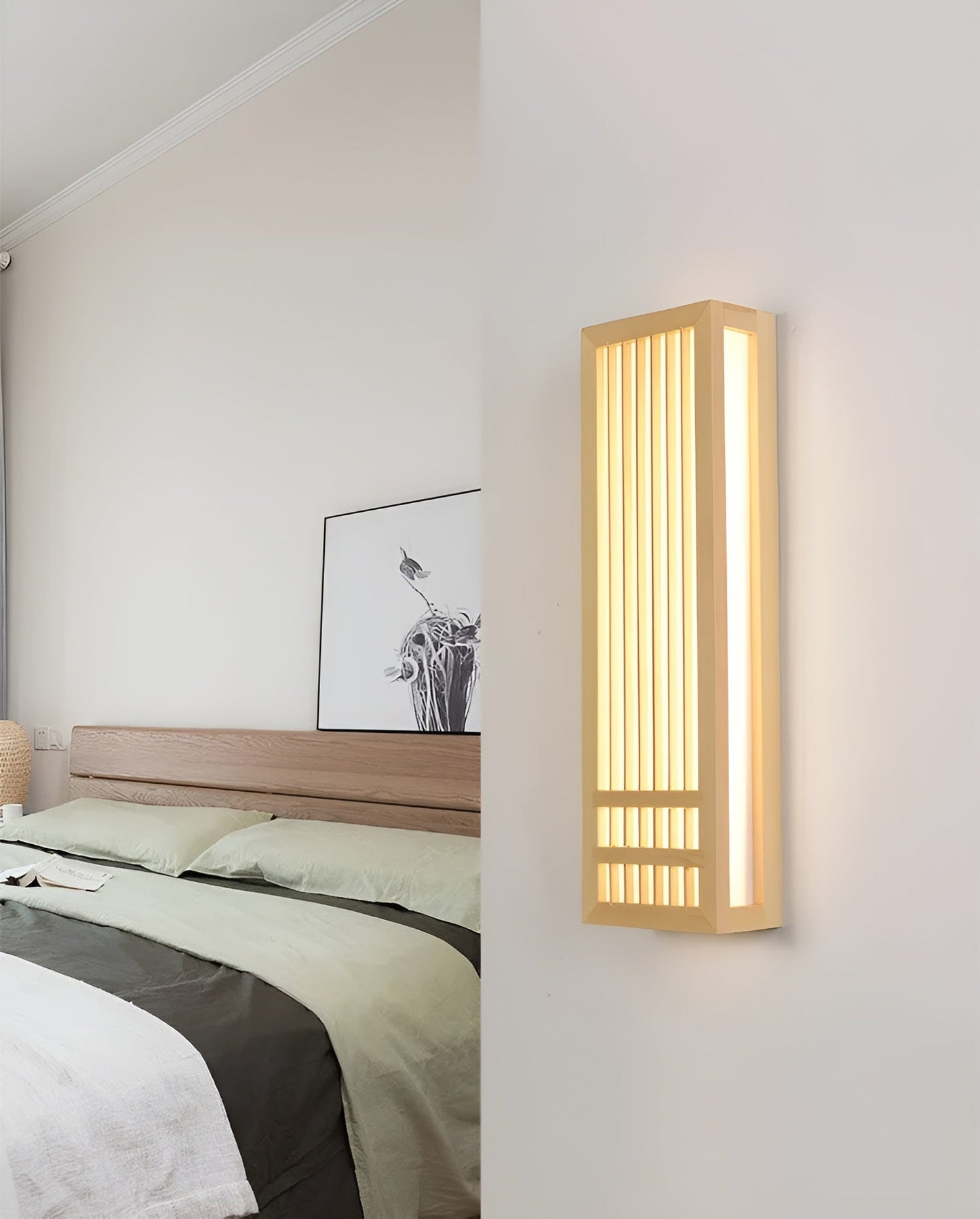 Doaglow japanische wandlampe aus holz – moderne japanische beleuchtung aus holz und acryl
