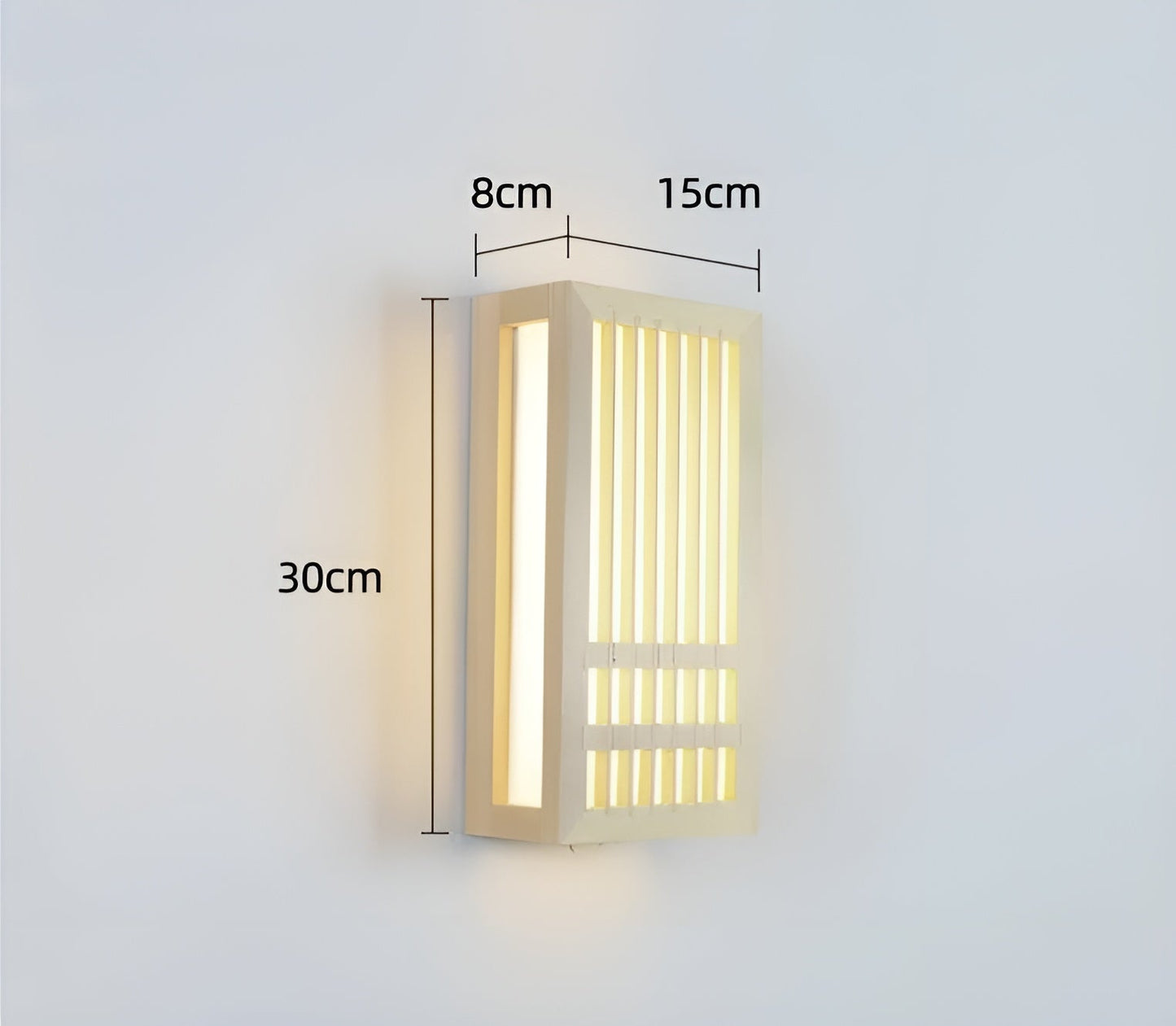 Doaglow japanische wandlampe aus holz – moderne japanische beleuchtung aus holz und acryl