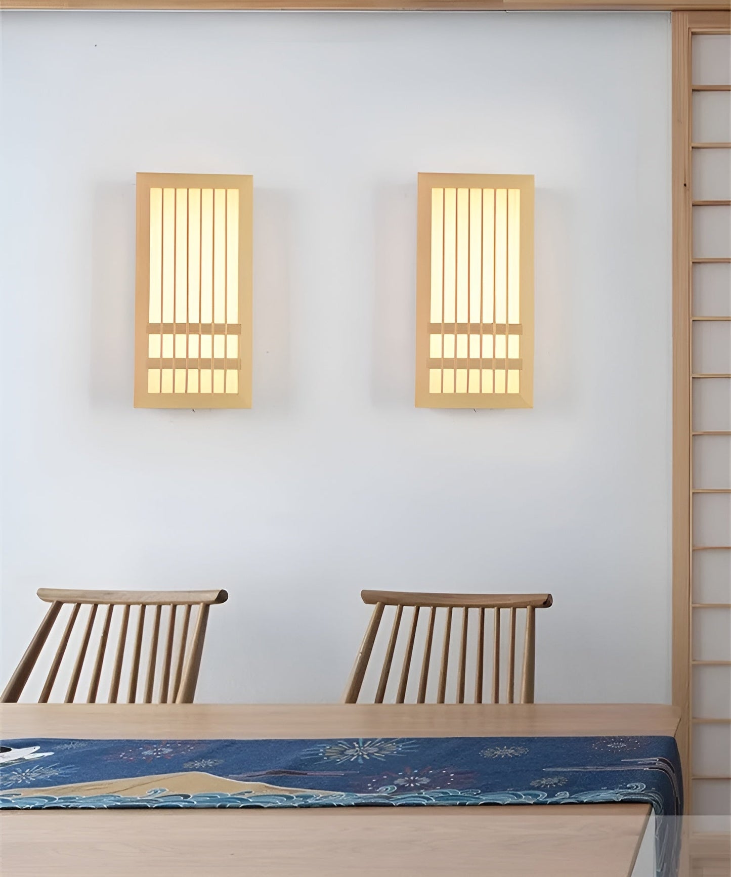 Doaglow japanische wandlampe aus holz – moderne japanische beleuchtung aus holz und acryl