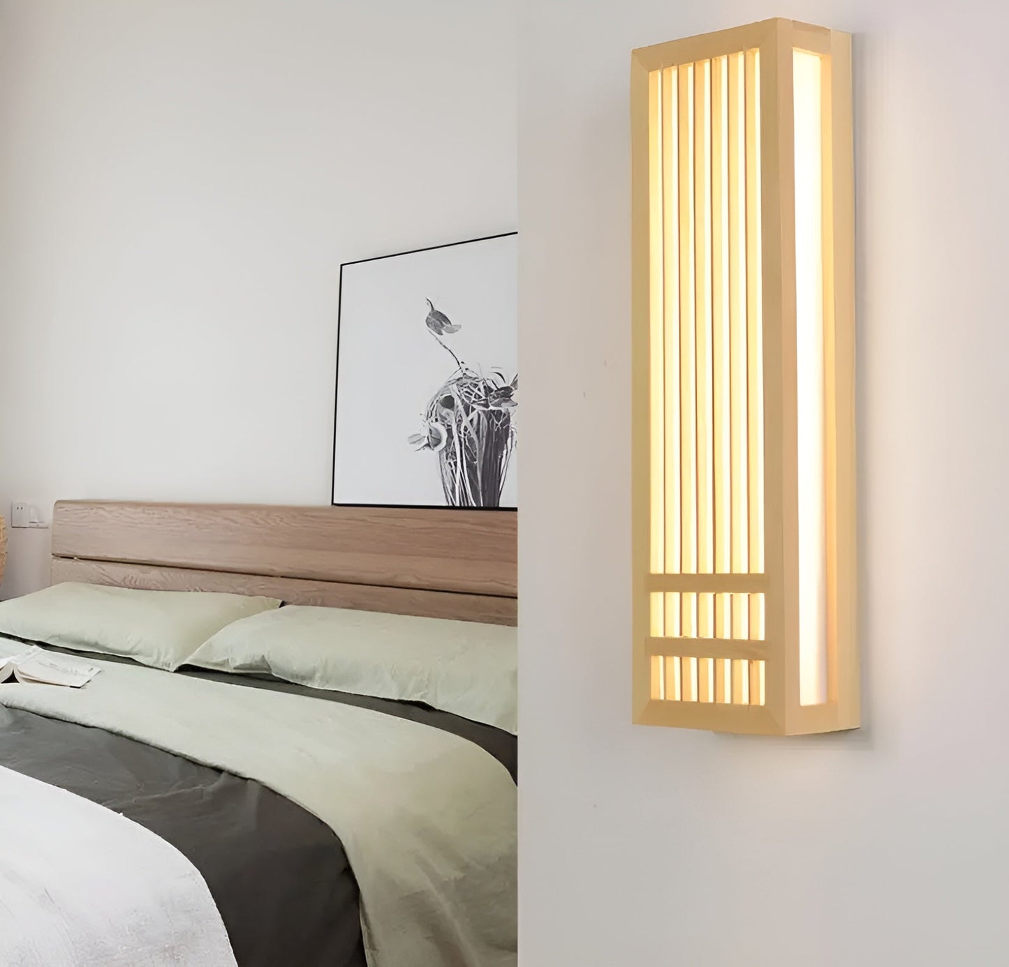 Doaglow japanische wandlampe aus holz – moderne japanische beleuchtung aus holz und acryl