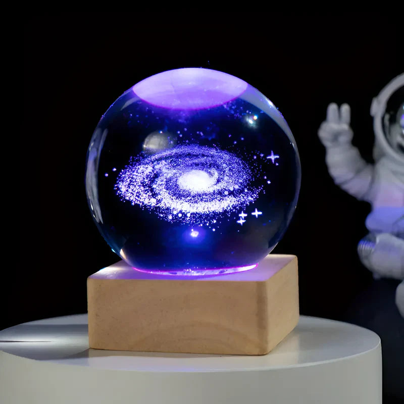 Galactic glow - magische led milchstraße galaxie kristallkugel