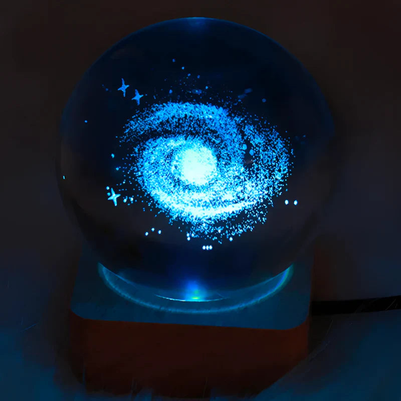 Galactic glow - magische led milchstraße galaxie kristallkugel