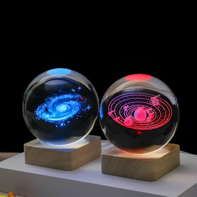 Galactic glow - magische led milchstraße galaxie kristallkugel
