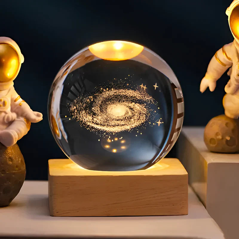 Galactic glow - magische led milchstraße galaxie kristallkugel