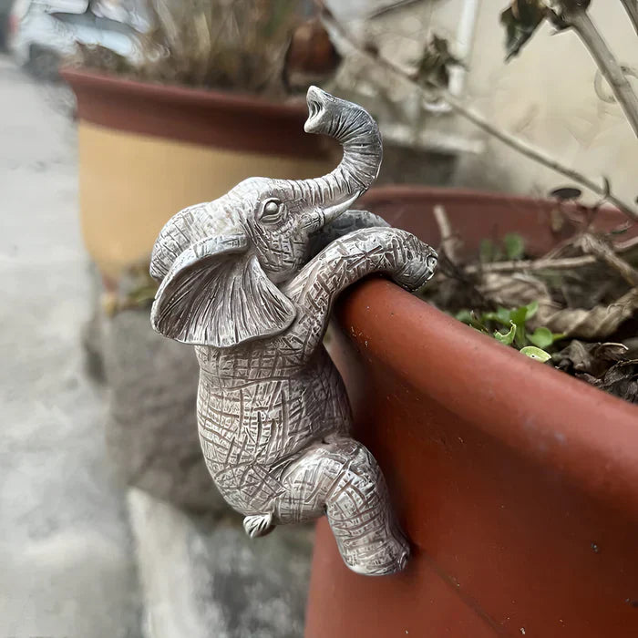 Harz Elefant topf hänger - blumentopf kleiderbügel elefant - hängende elefanten dekoration
