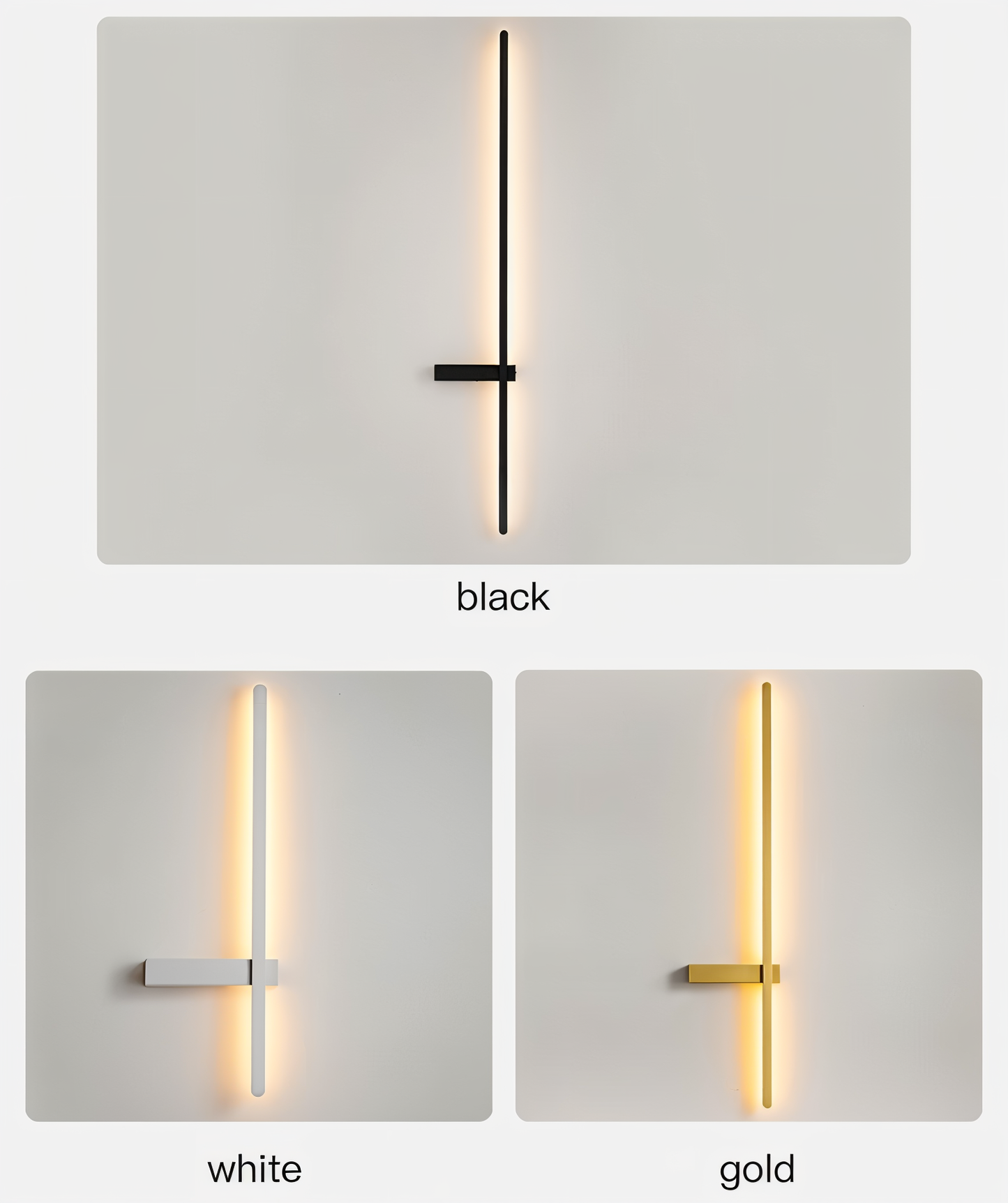 The line wandleuchte - minimalistische schwarze lange led wandbeleuchtung