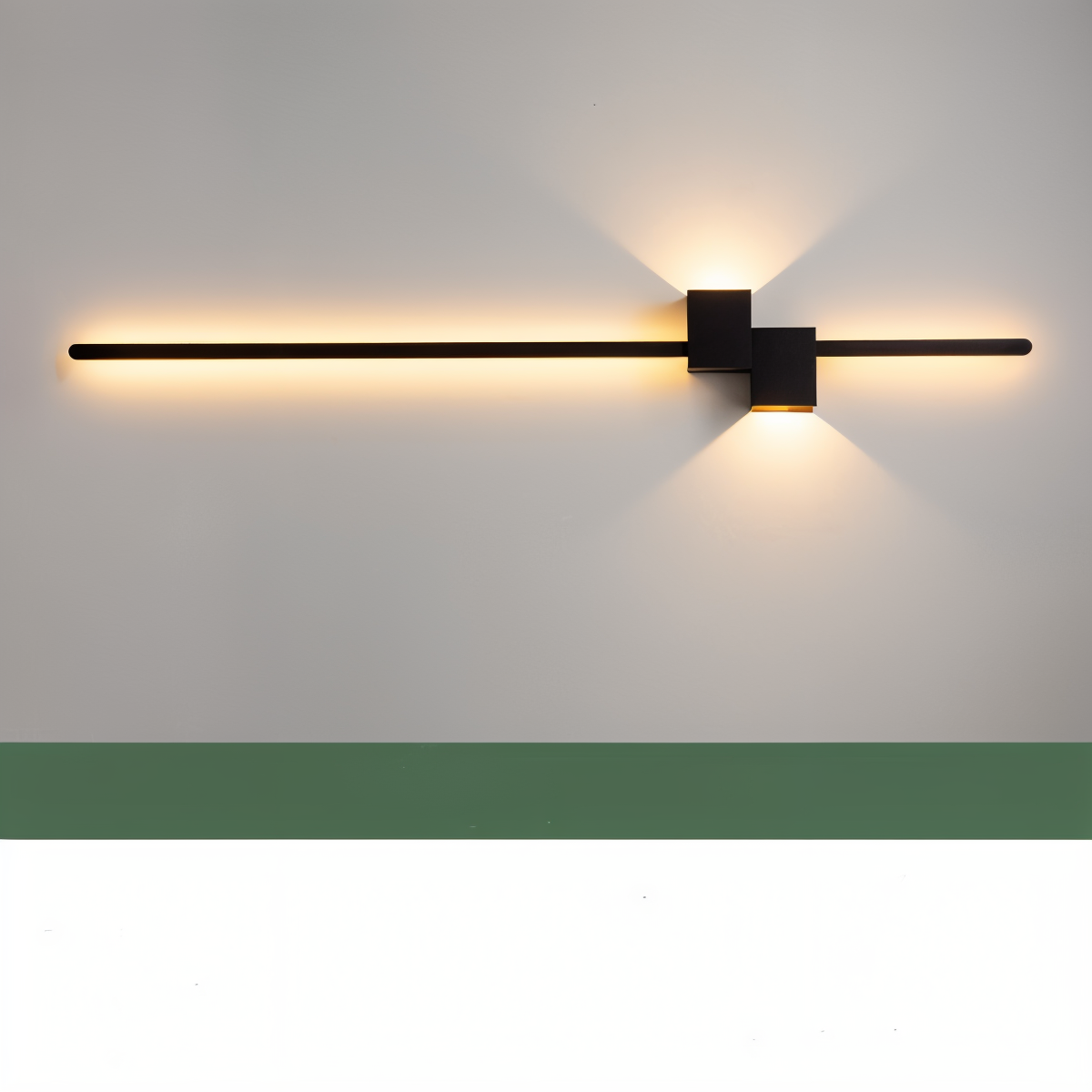 The line wandleuchte - minimalistische schwarze lange led wandbeleuchtung