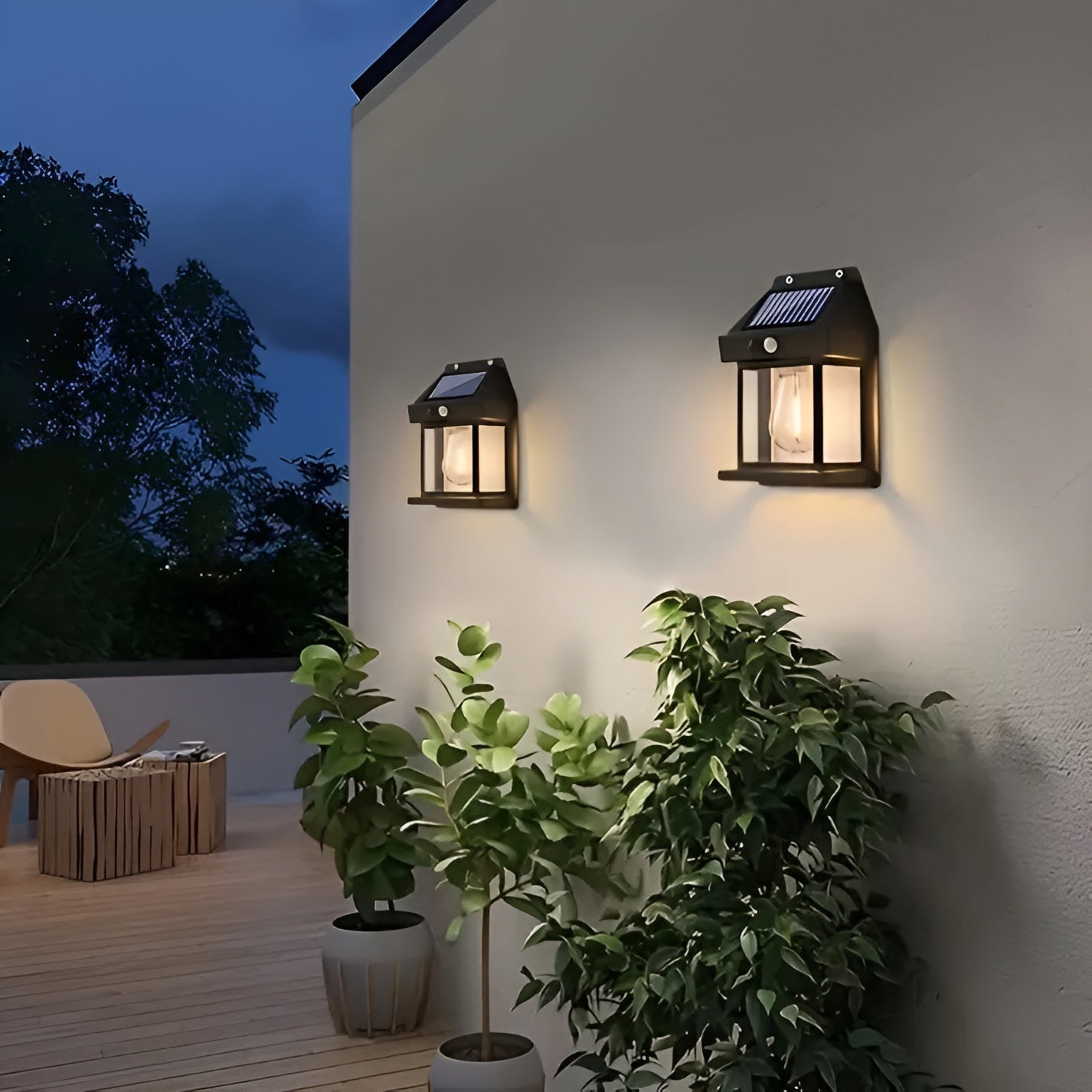 Luminex – moderne solar-wandlampen mit bewegungsmelder