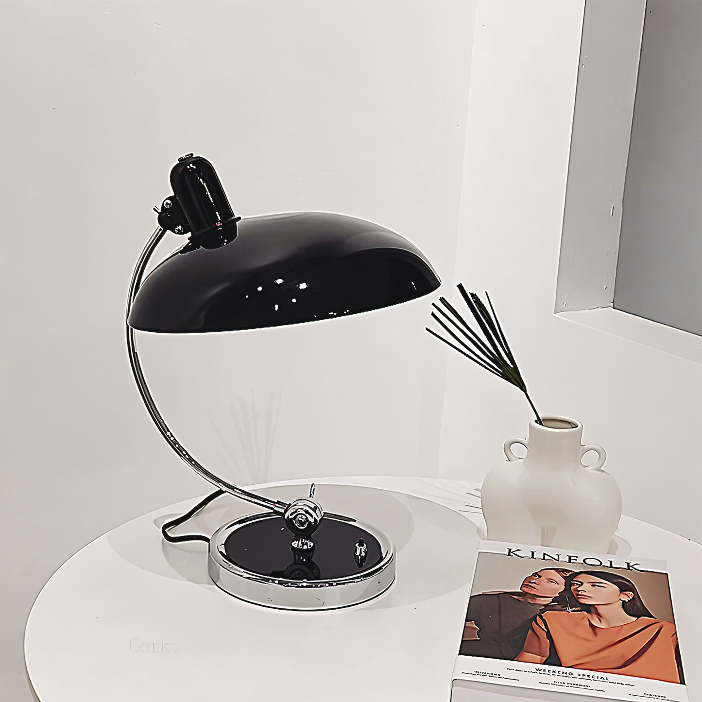 NostaChic tischlampe - verstellbare vintage-schreibtischlampe aus eisen mit kuppel