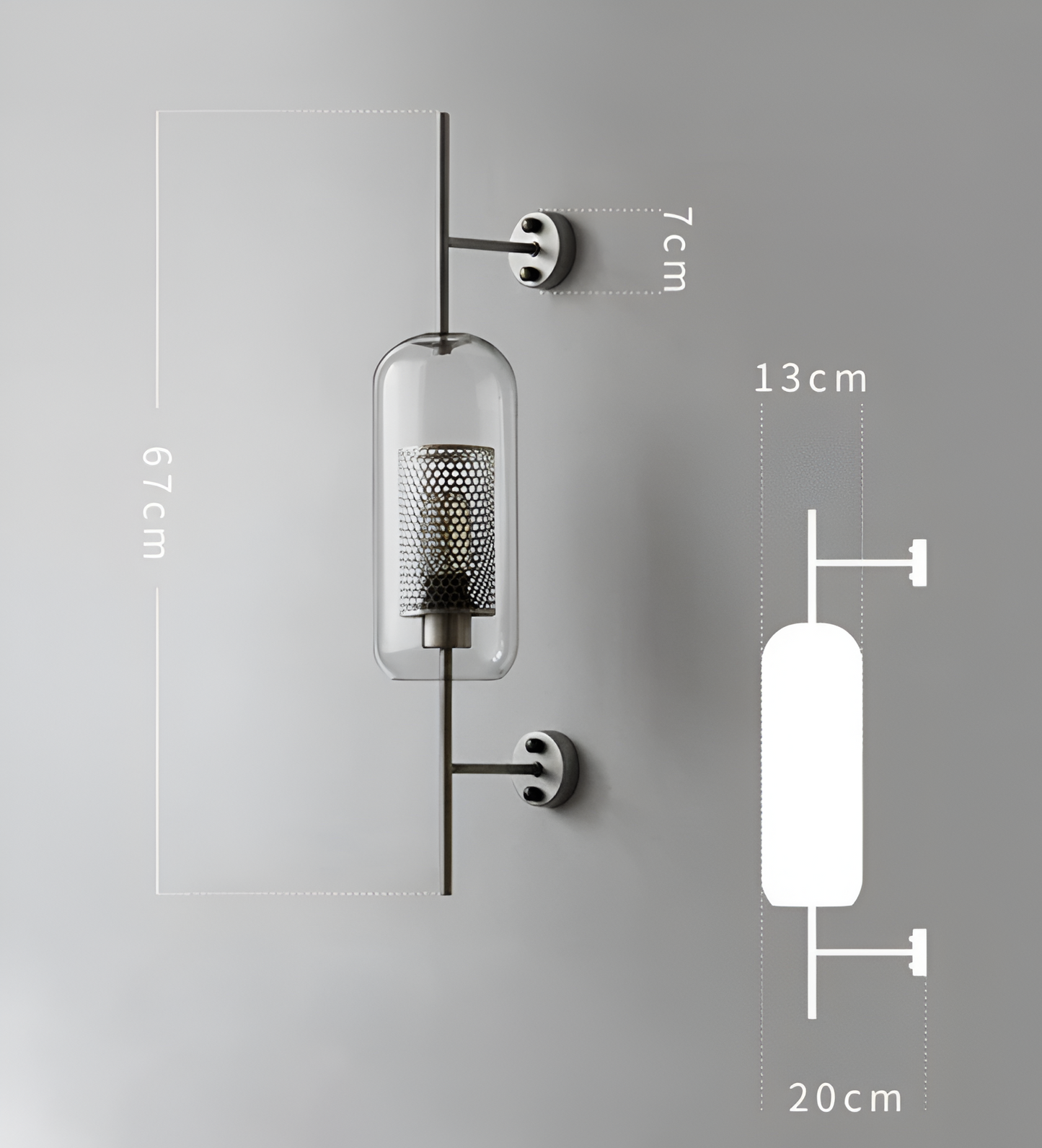 Orbee wandleuchte - stilvolle glas wandleuchte - honeycomb wandleuchte design - vintage wandleuchten led