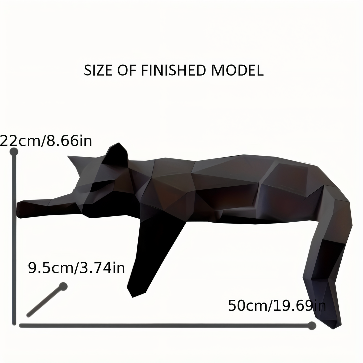 Oripurr - künstlerische diy schwarz weiß 3d lethargisch origami katze deko