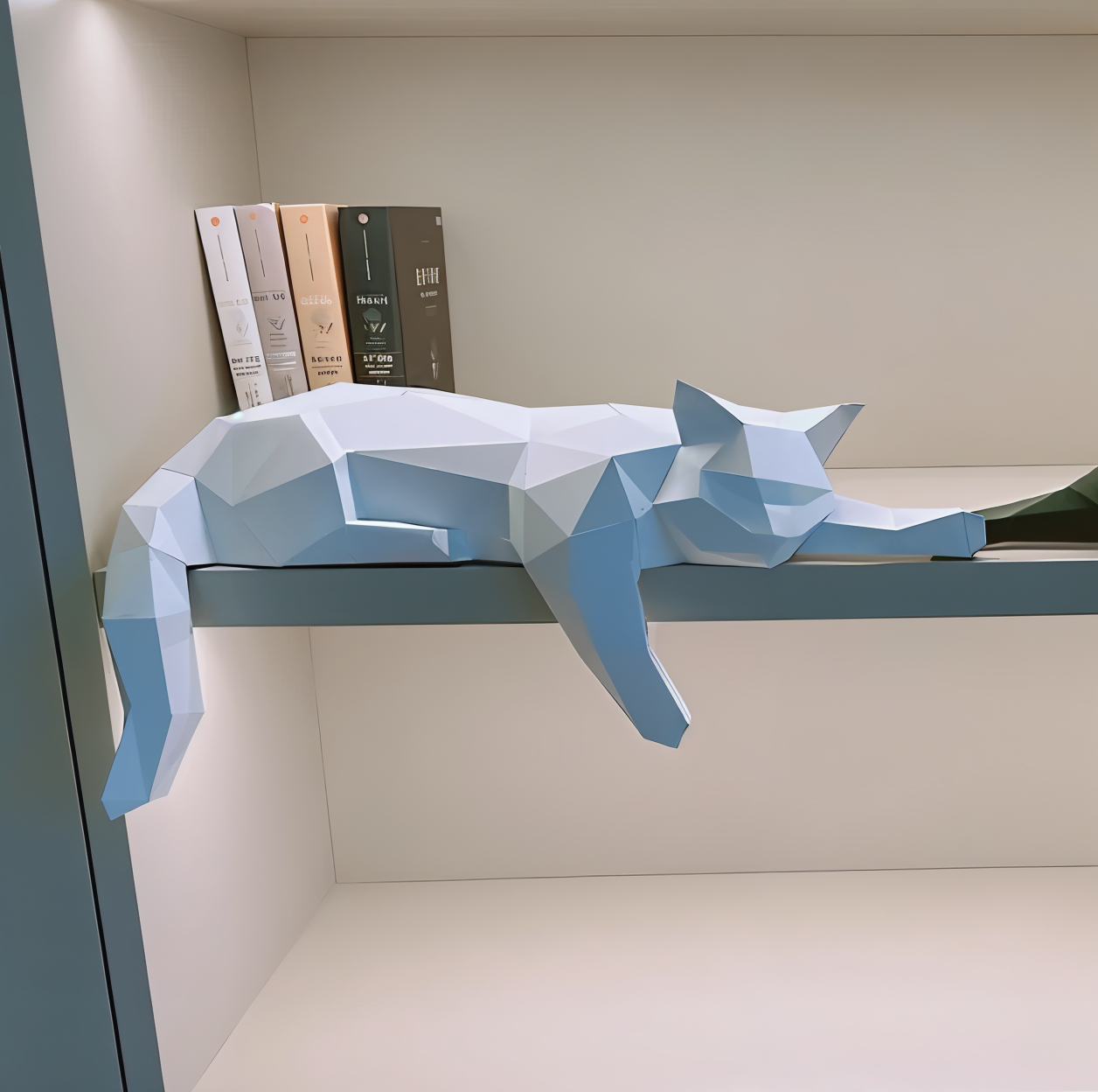 Oripurr - künstlerische diy schwarz weiß 3d lethargisch origami katze deko