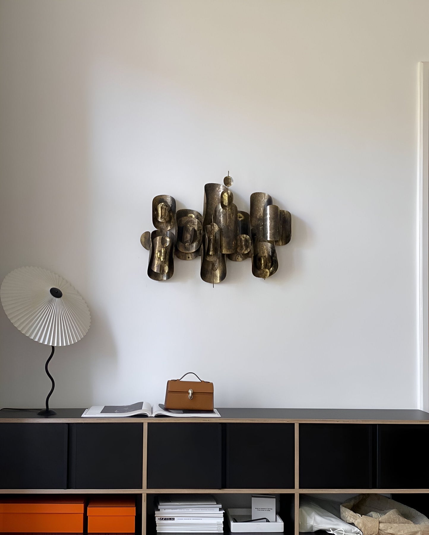 Ori squiggle lampe - gefaltete tischlampe - origami led tischlampe
