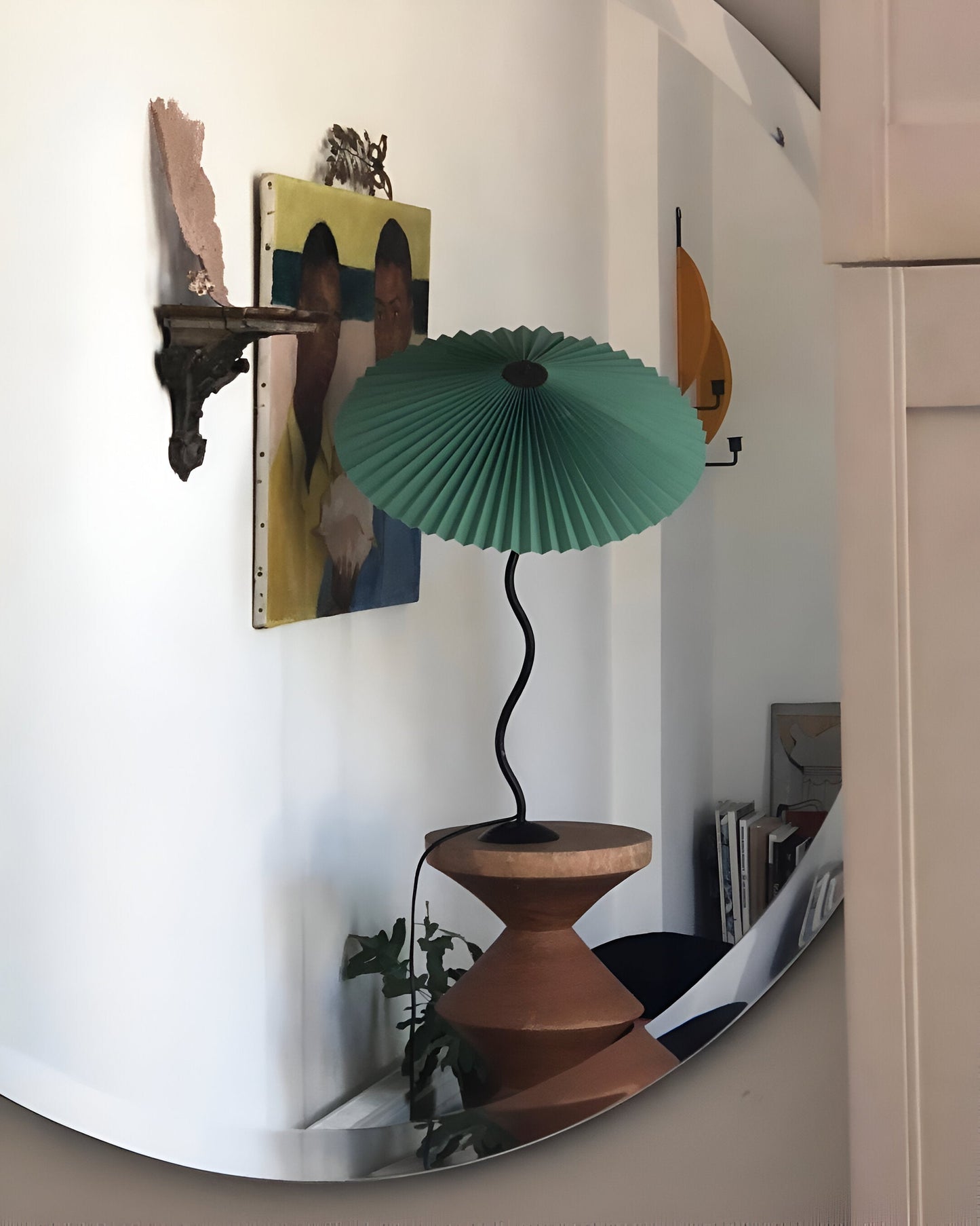 Ori squiggle lampe - gefaltete tischlampe - origami led tischlampe