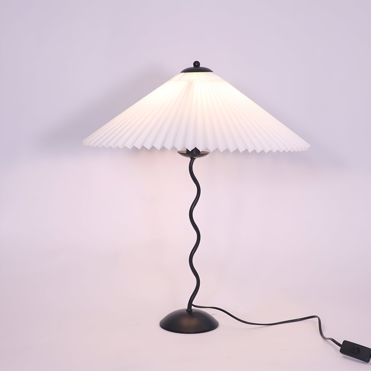 Ori squiggle lampe - gefaltete tischlampe - origami led tischlampe