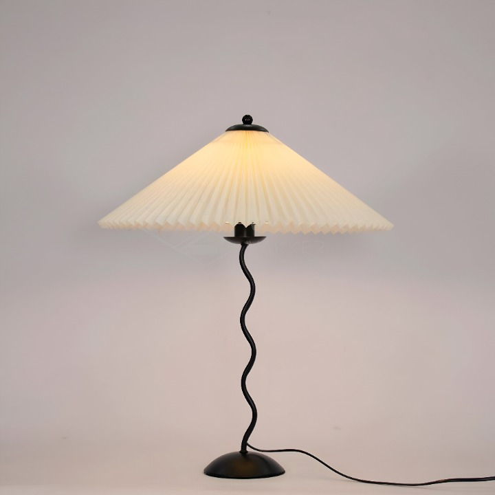 Ori squiggle lampe - gefaltete tischlampe - origami led tischlampe