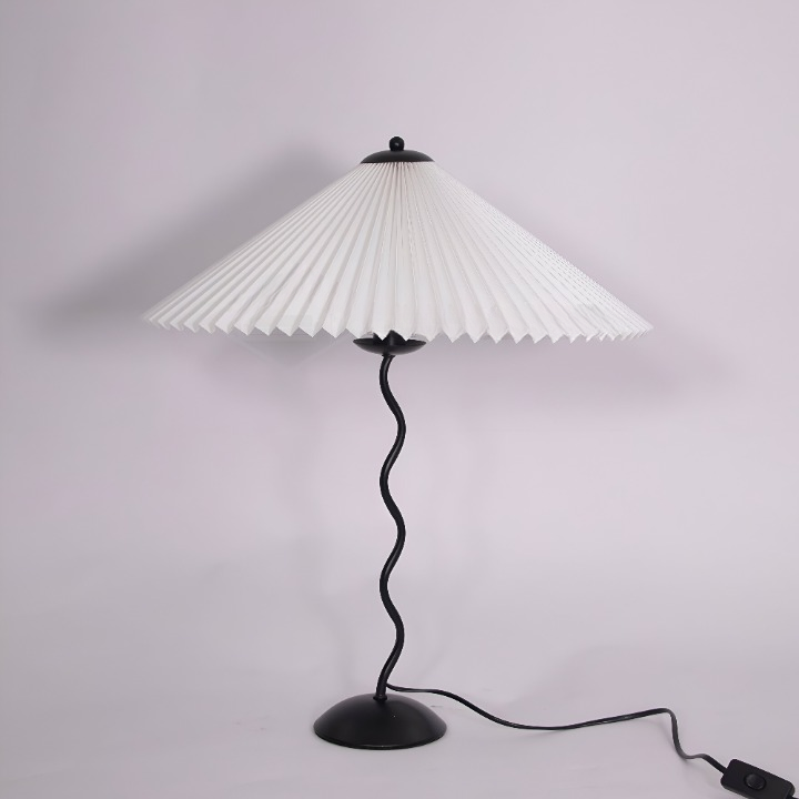 Ori squiggle lampe - gefaltete tischlampe - origami led tischlampe