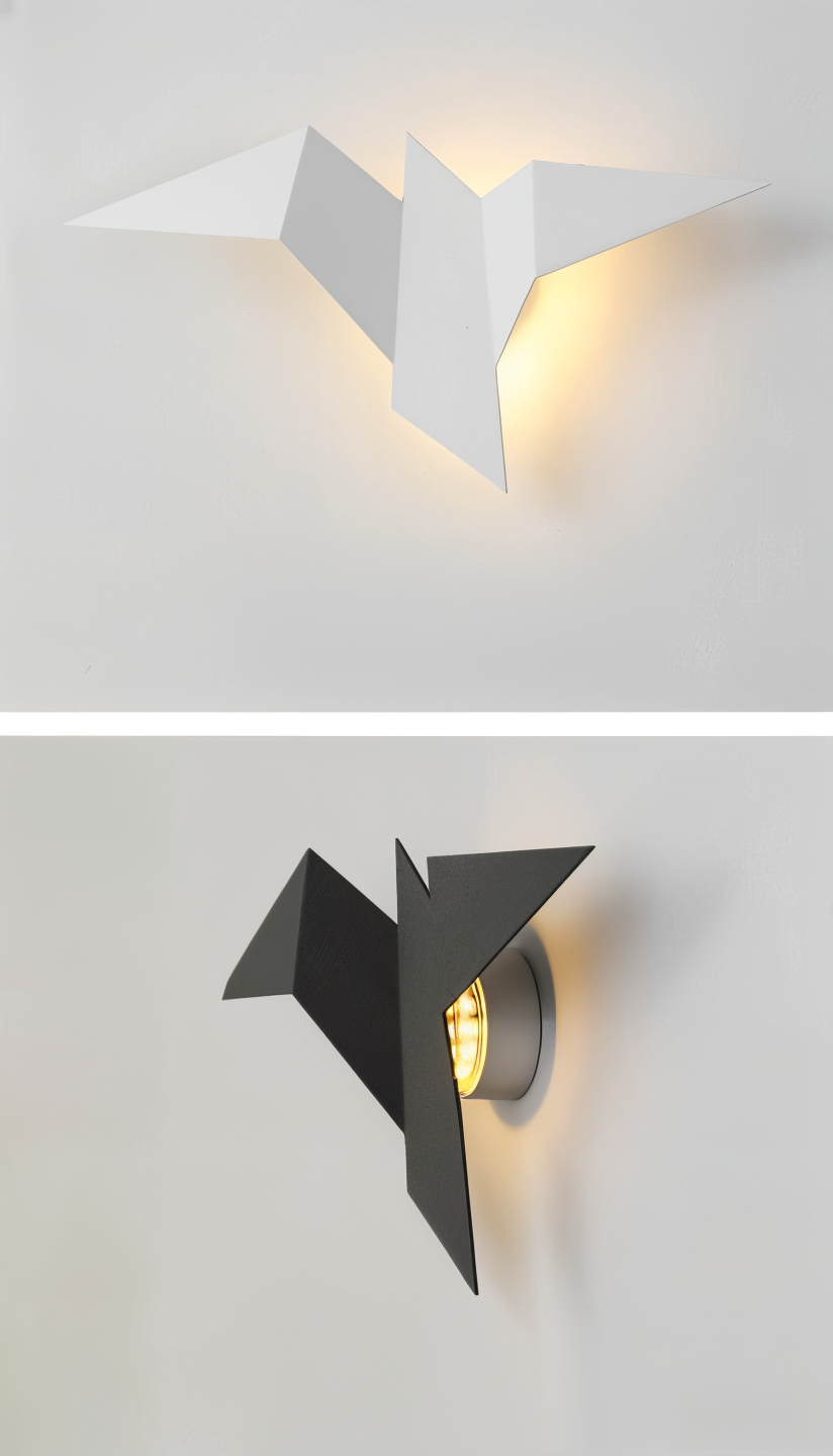 OriTori Wandlampe - geometrische origami-vogel-wandlampe - wandlampendesign im japanischen stil