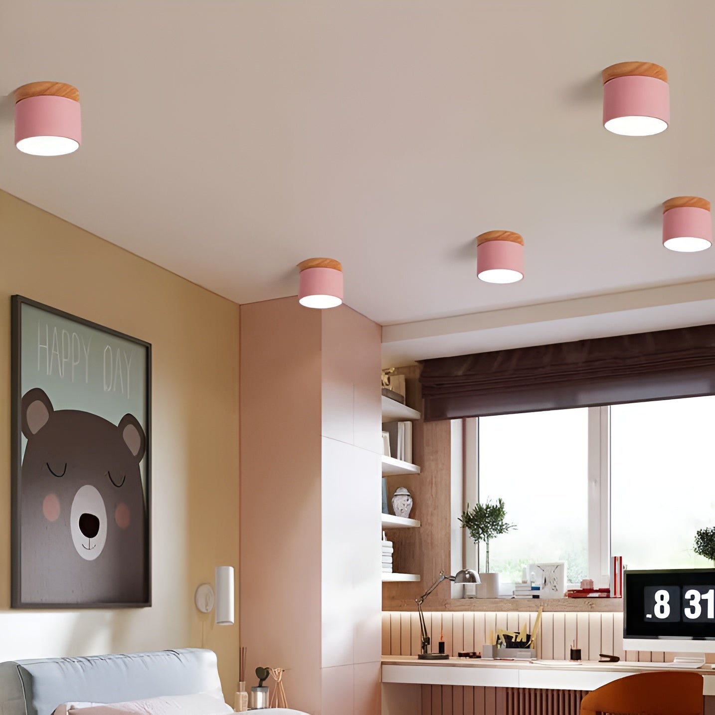 PastelGlow zylinderlampe - vintage flush mount deckenleuchte
