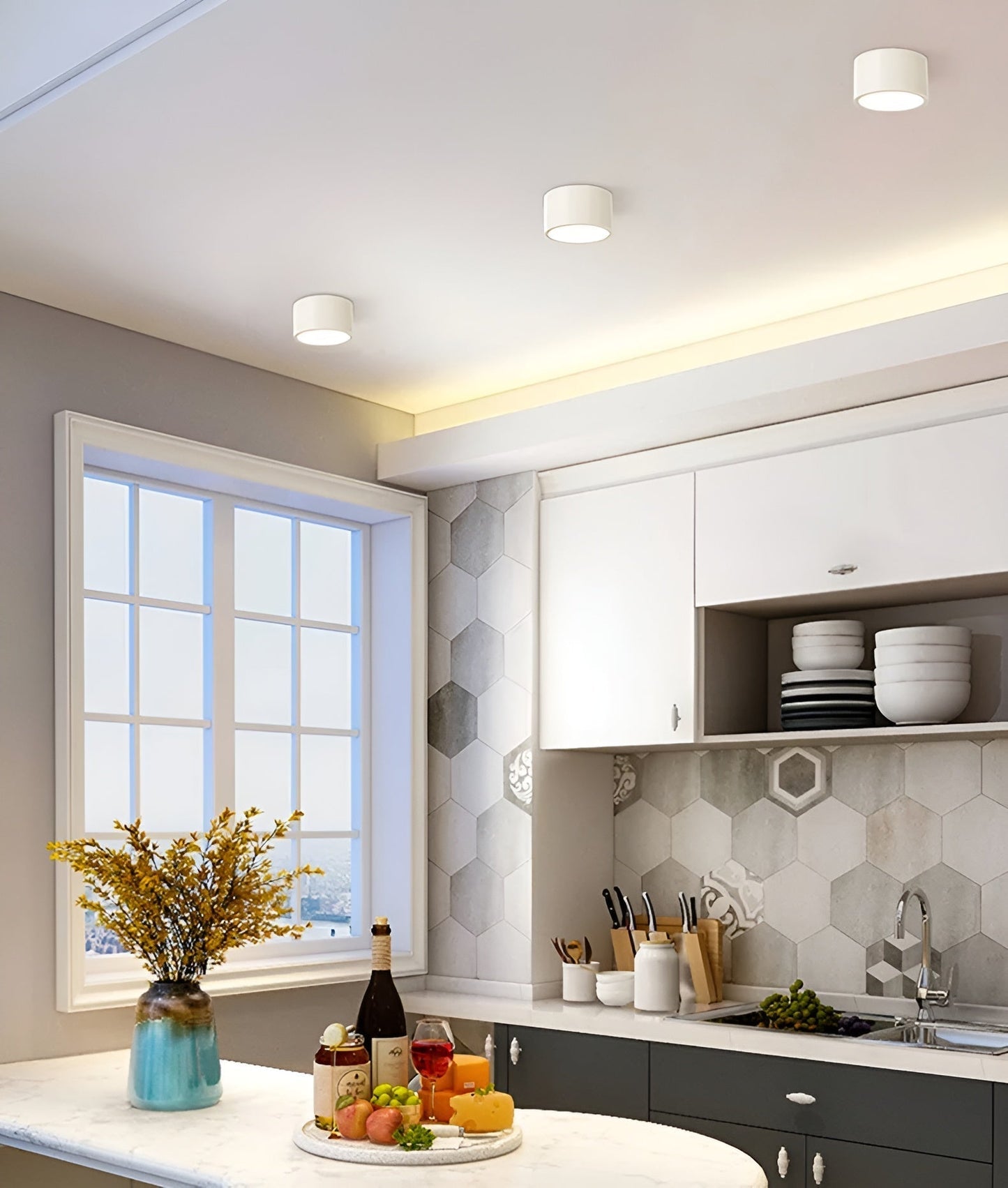 PastelGlow zylinderlampe - vintage flush mount deckenleuchte
