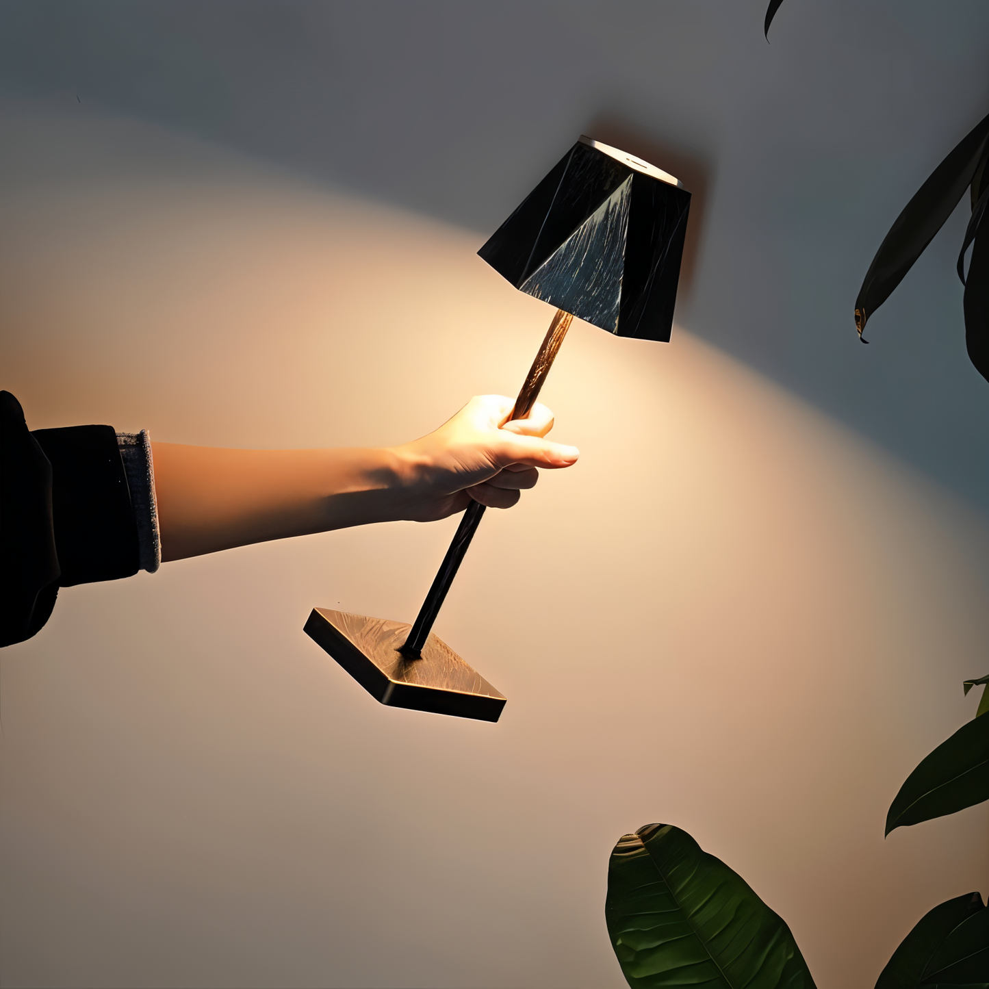 PolyLamp - tragbare sechseckige LED-tischlampe - wasserdicht und wiederaufladbar