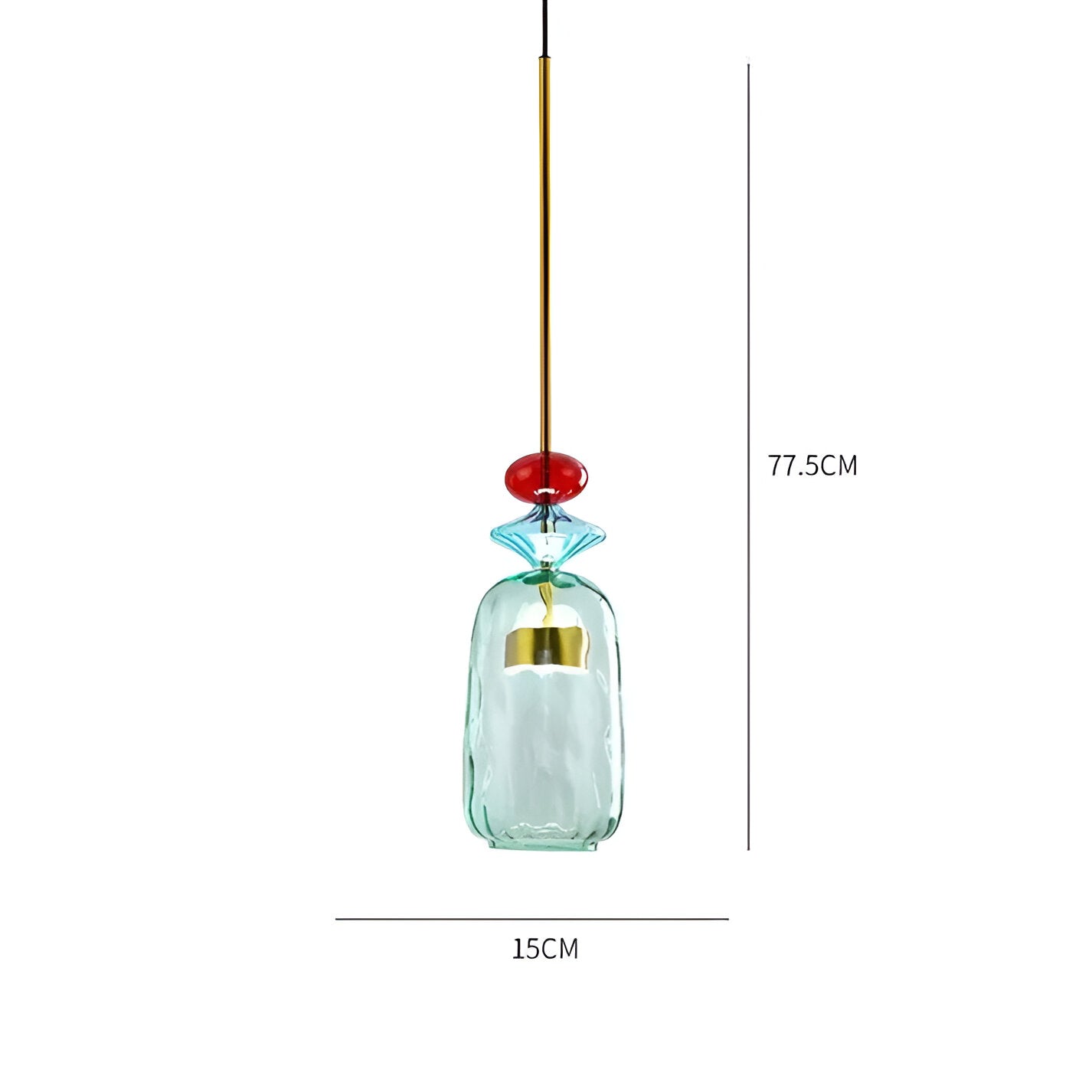 SpectraFuse pendelleuchte - mehrfarbige glas hängelampe - nordic macaron dekorative beleuchtung