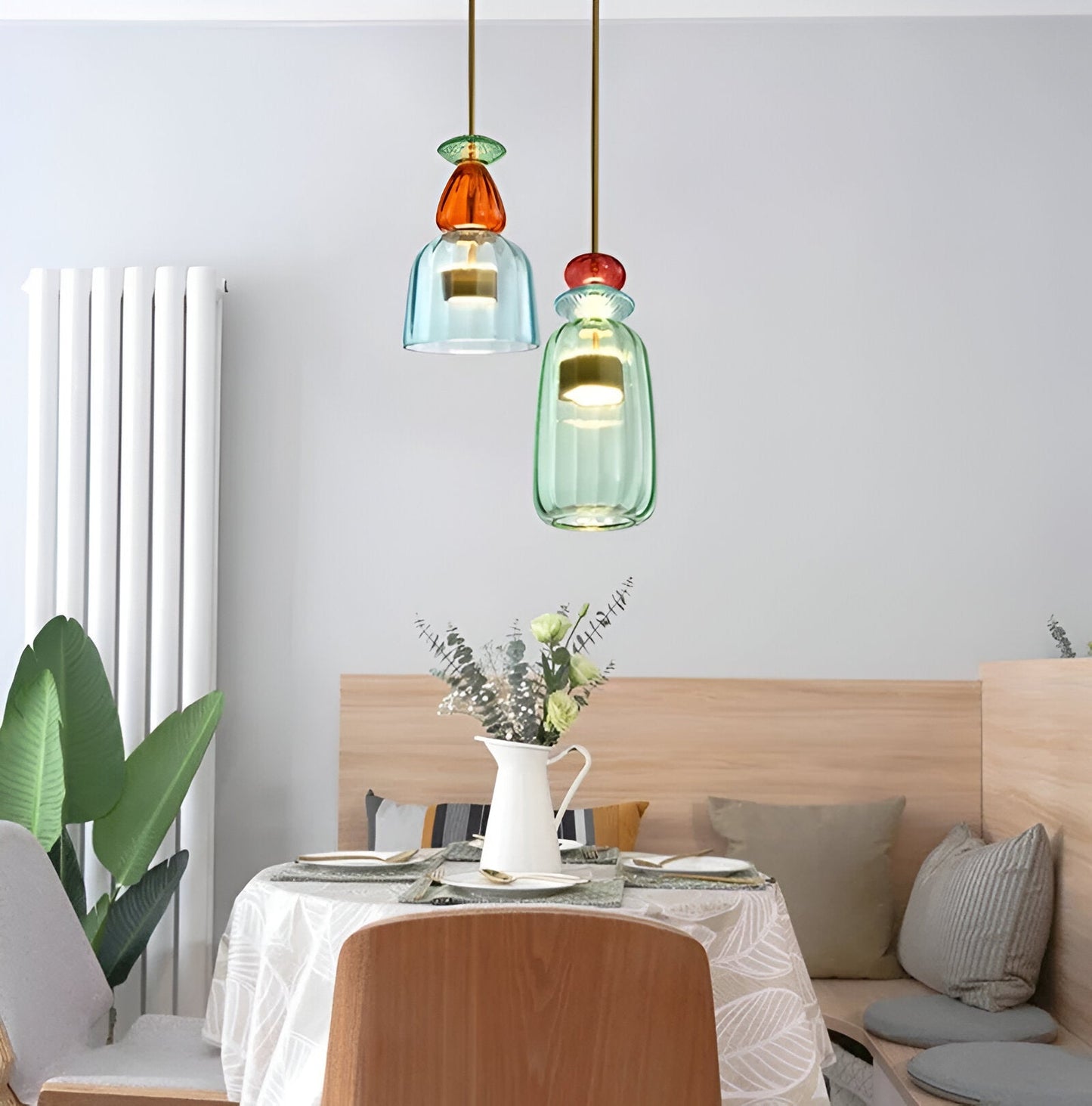 SpectraFuse pendelleuchte - mehrfarbige glas hängelampe - nordic macaron dekorative beleuchtung