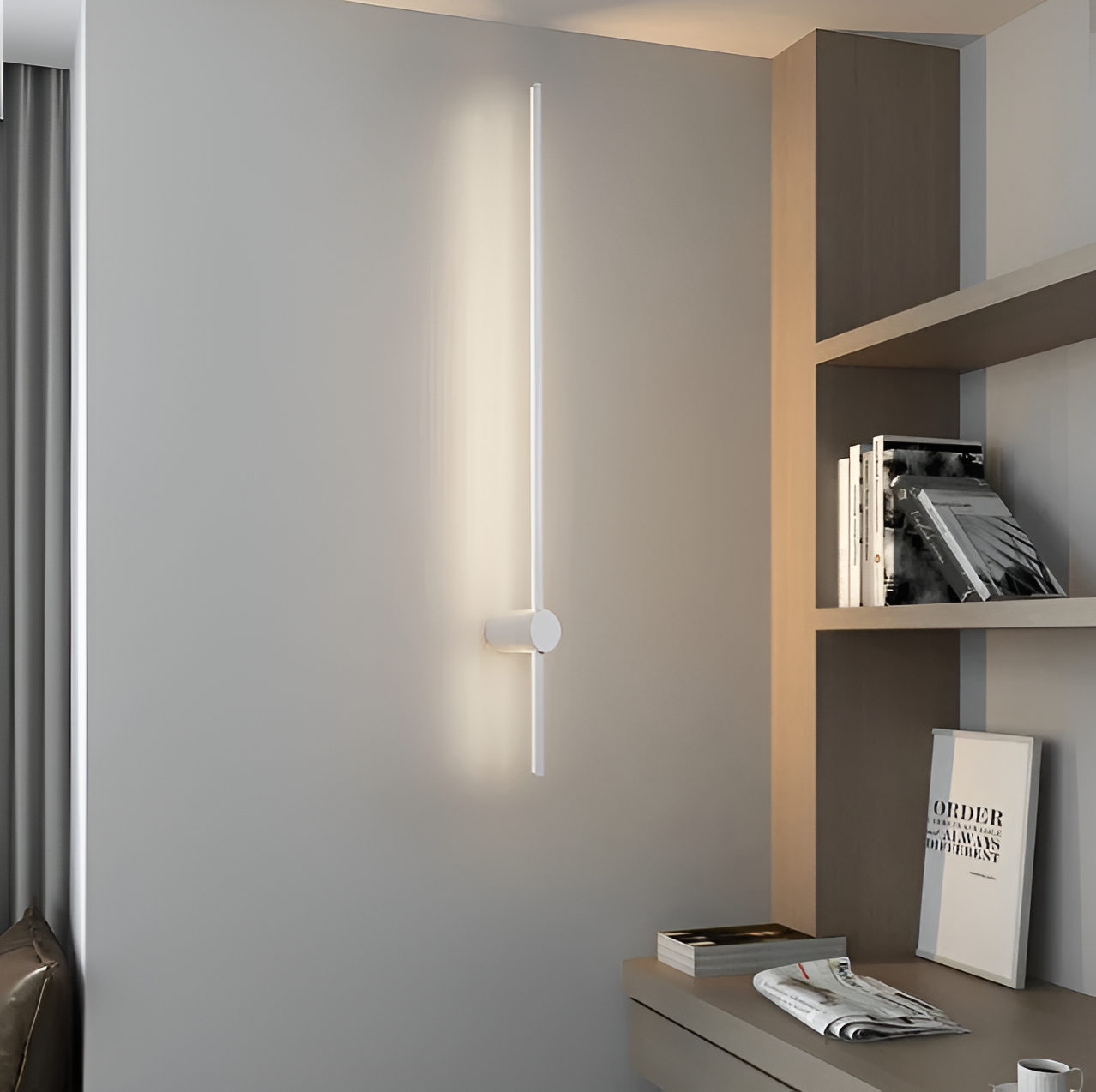 Streamline - lineare led-wandleuchte im skandinavischen stil