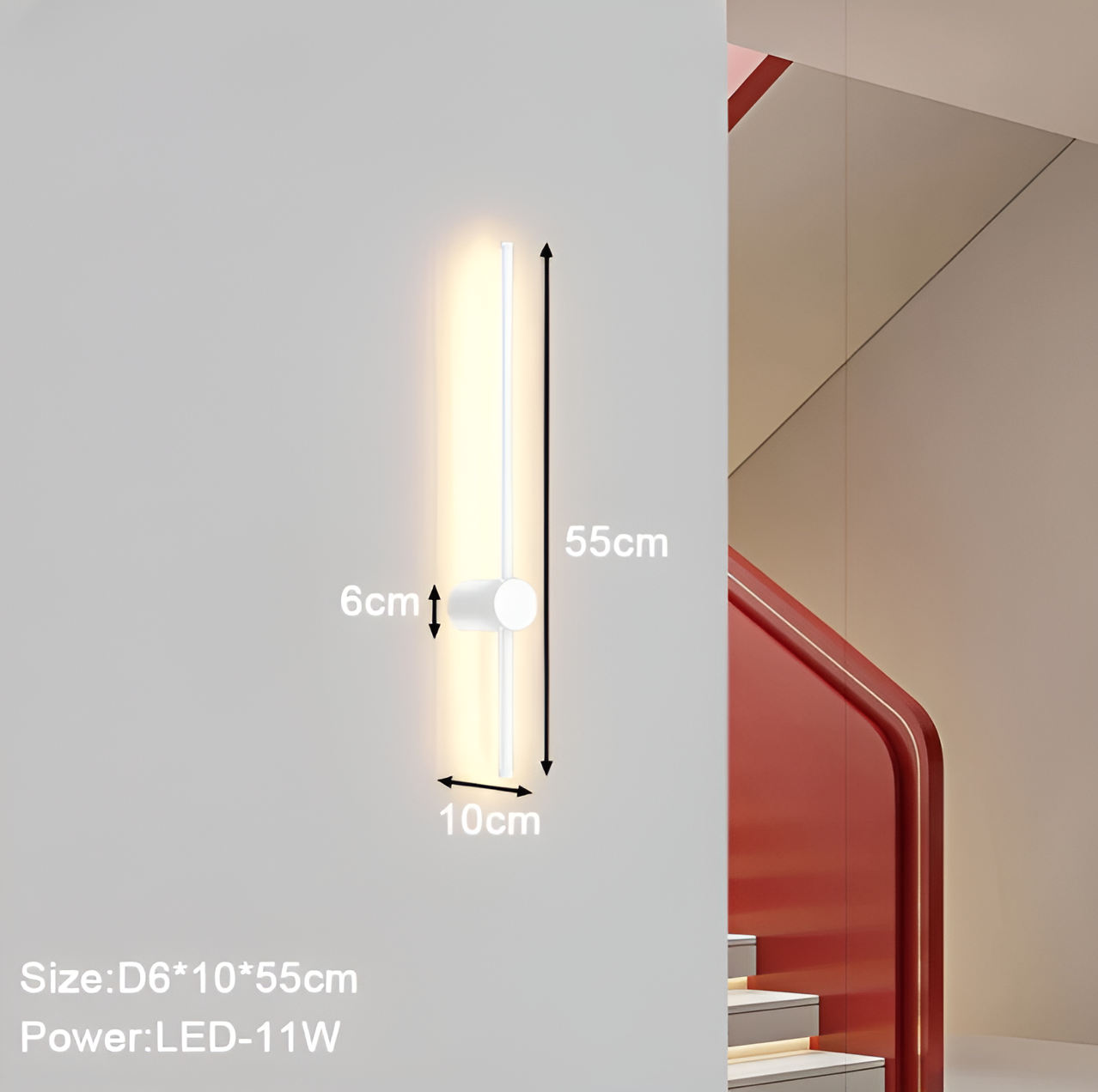 Streamline - lineare led-wandleuchte im skandinavischen stil
