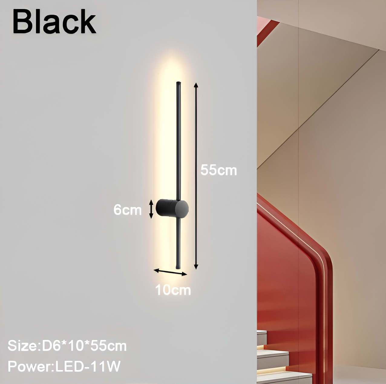 Streamline - lineare led-wandleuchte im skandinavischen stil