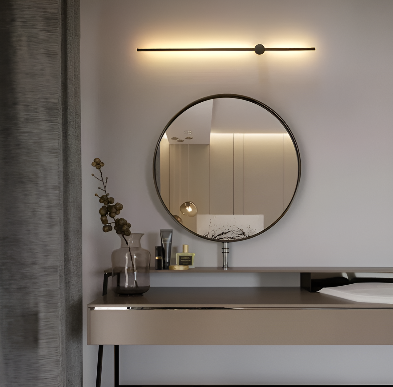 Streamline - lineare led-wandleuchte im skandinavischen stil