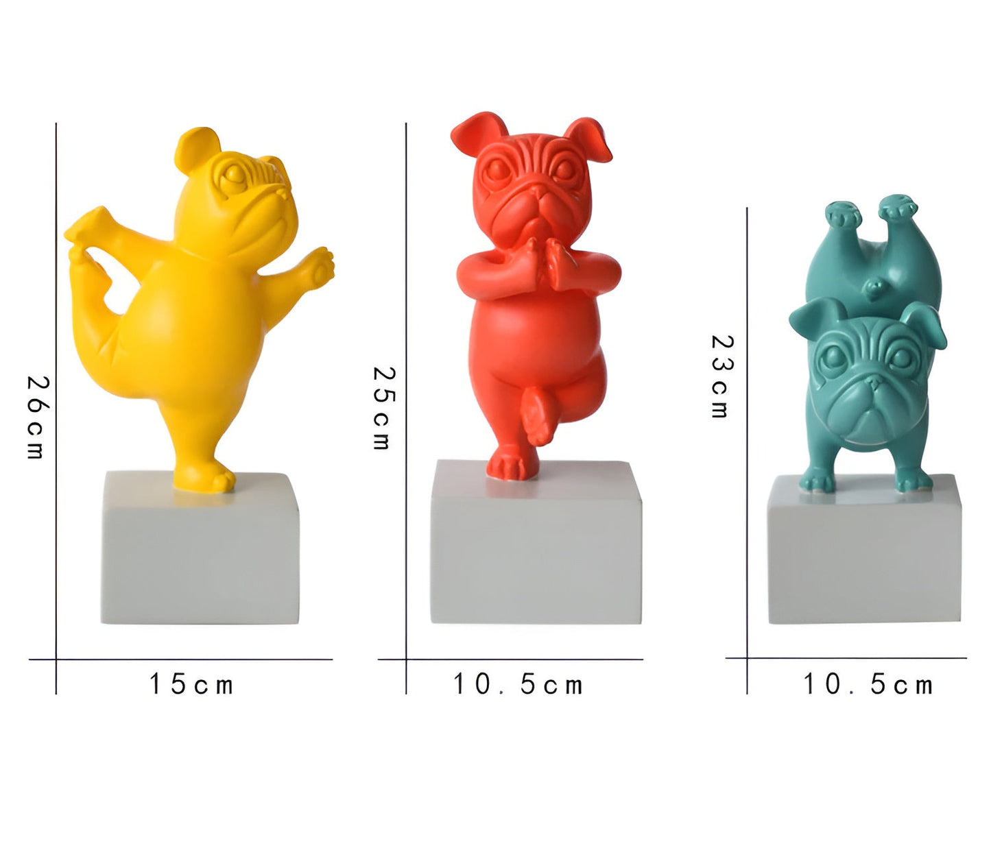 Yoga Paws - abstrakte yoga-bulldogge-figur für verspielte haushalte