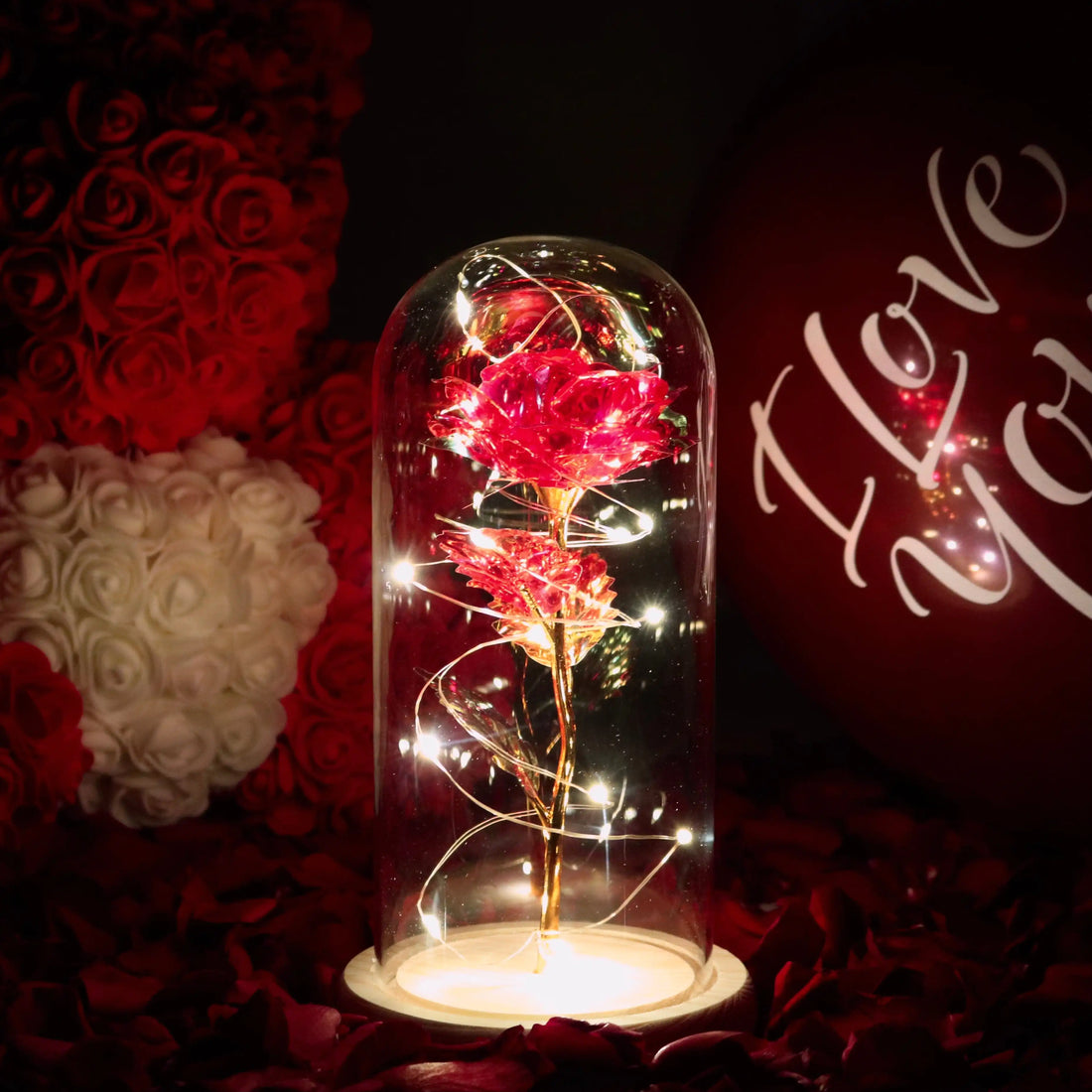 Galaxy rose ewige lampe