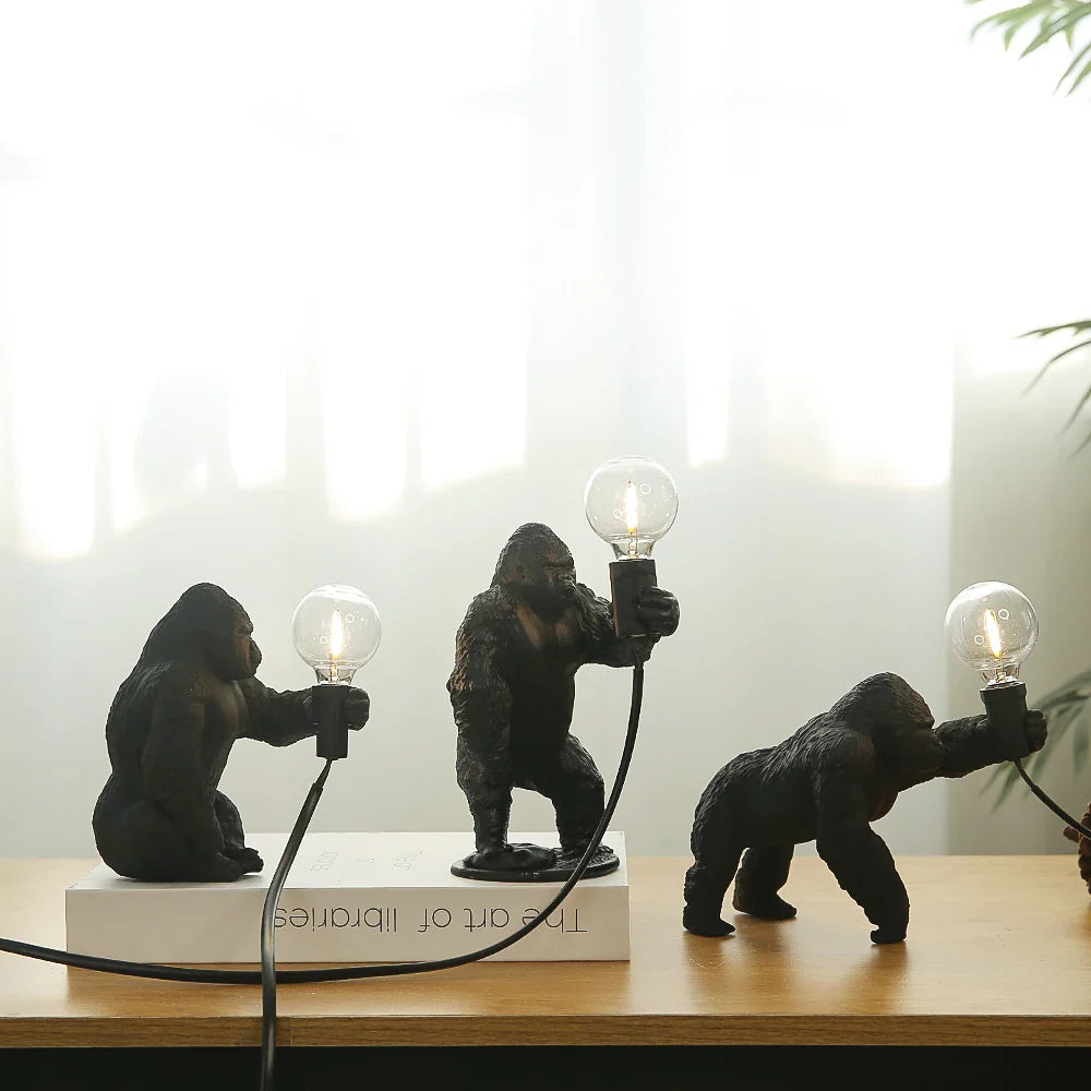 Gorilla glow - gorilla tier tischlampe