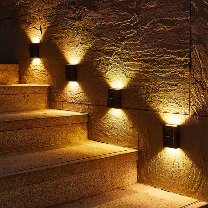Wireless - led solar wall lights deluxe schaffen sie die perfekte Aamosphäre in Ihrem garten!