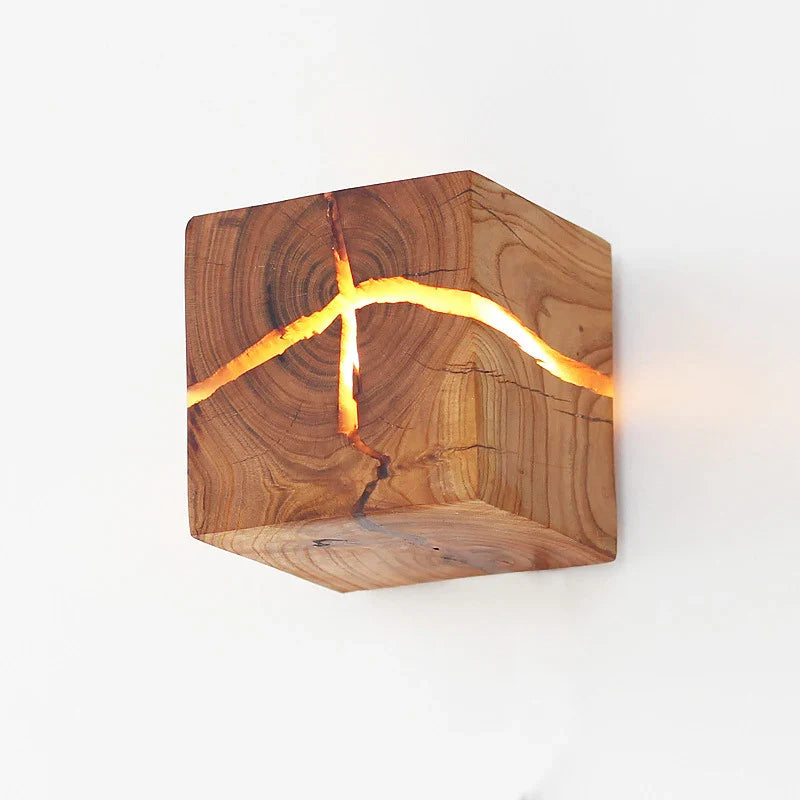 Solidwood - würfel craft wandleuchte