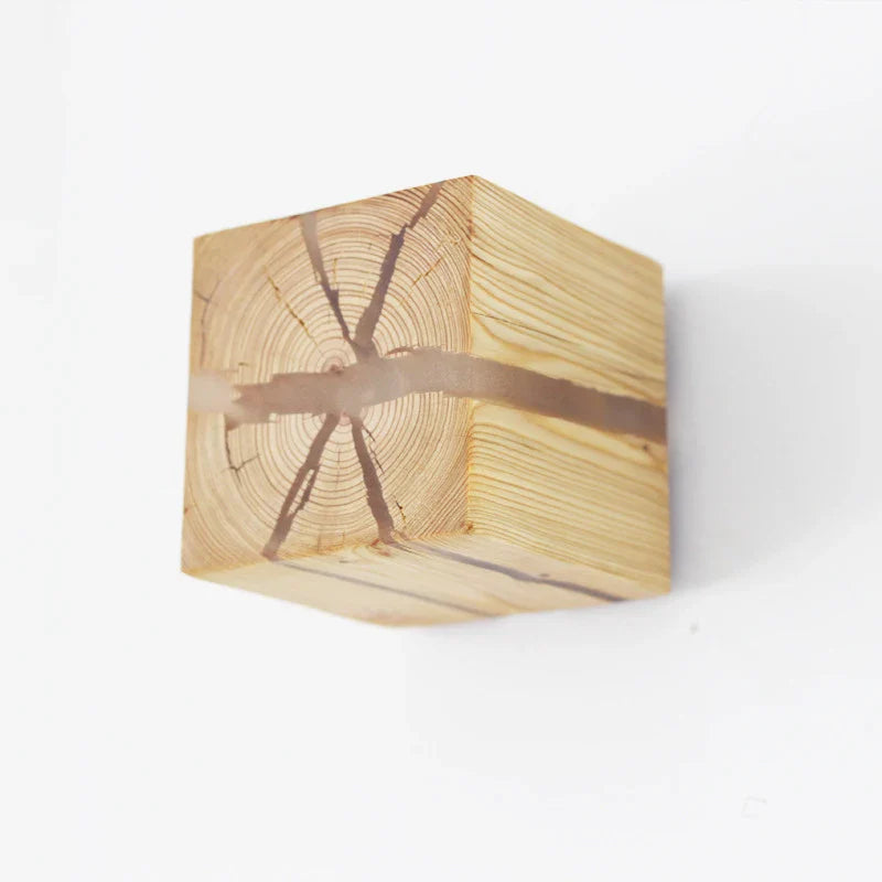 Solidwood - würfel craft wandleuchte