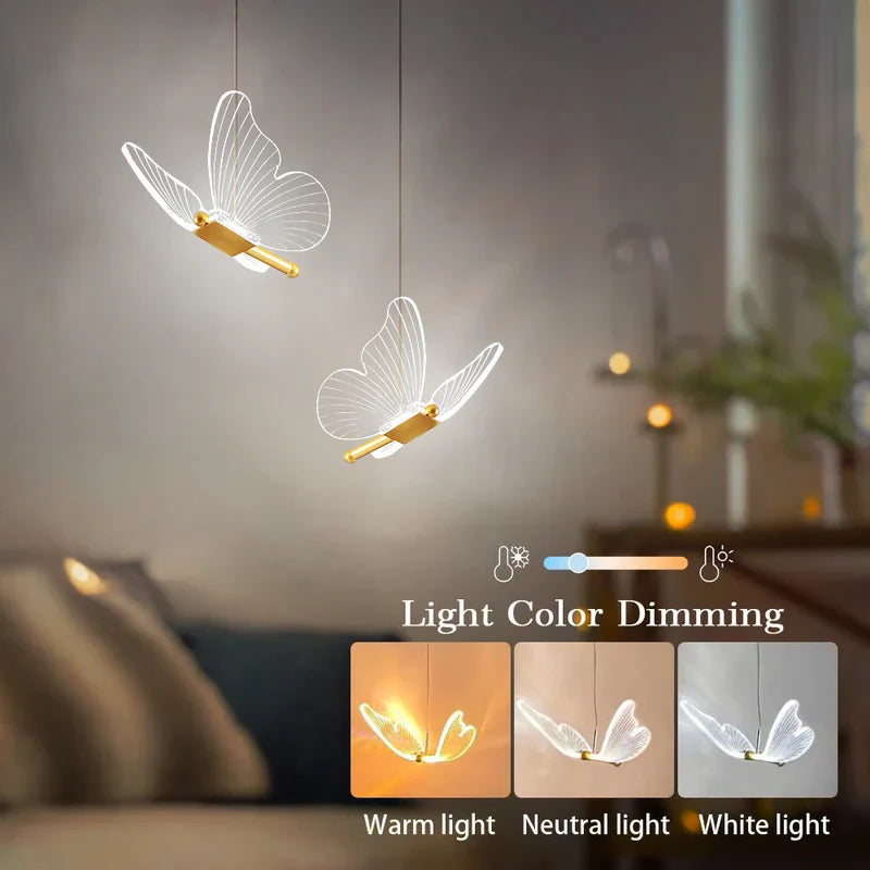 FlutterGlow - led schmetterling pendelleuchten
