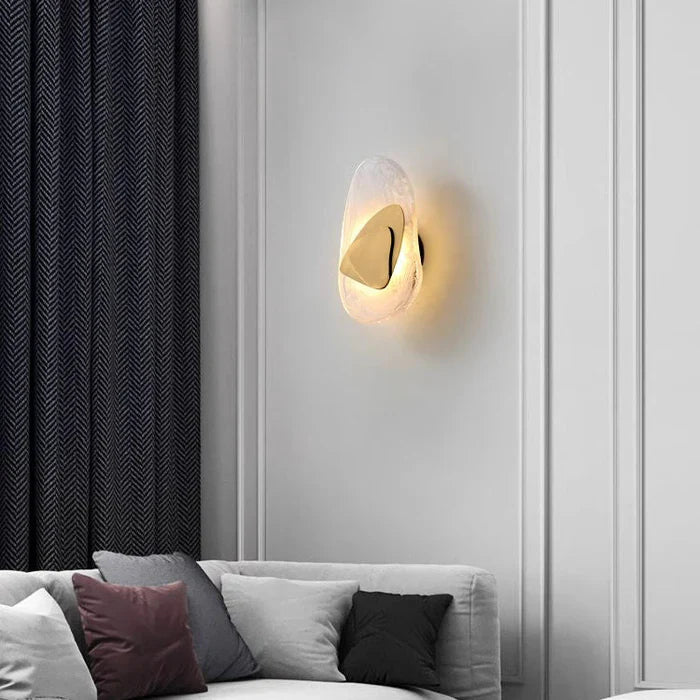 Kreative moderne led-wandleuchte aus glas
