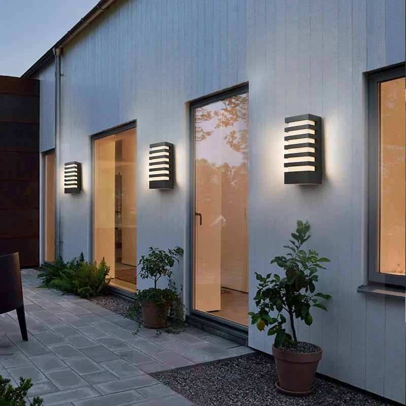Aluluxe | moderne wasserdichte aluminium-wandlampe für innen- und außenbereiche