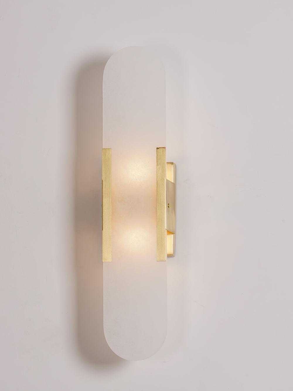 Melange langgestreckte alabaster wandleuchte