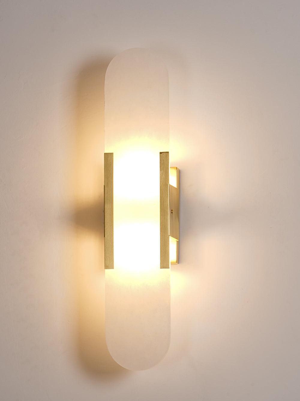 Melange langgestreckte alabaster wandleuchte
