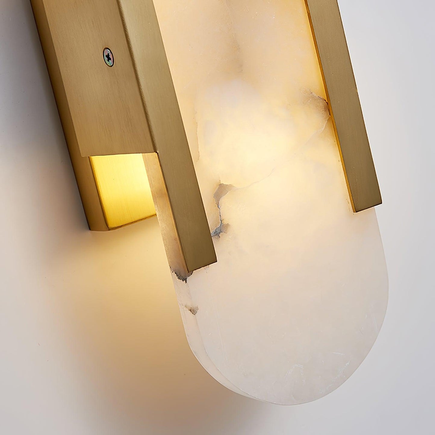 Melange langgestreckte alabaster wandleuchte